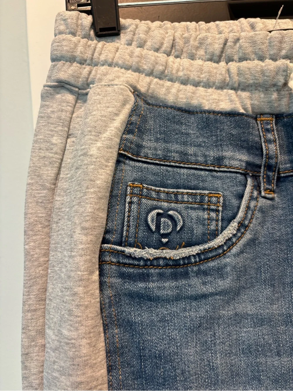 Desigual Combined Mickey Mouse Jogger Medium Denim Sweatpants Disney Pants NWT